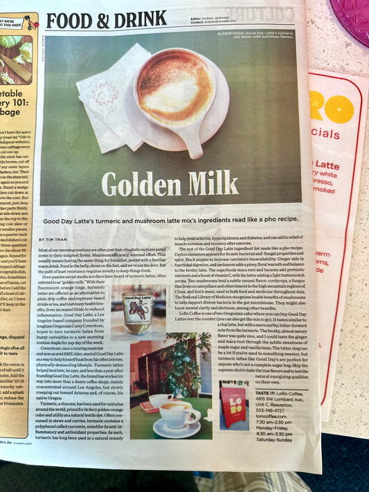 Good Day Latte Featured in Willamette Weekly!