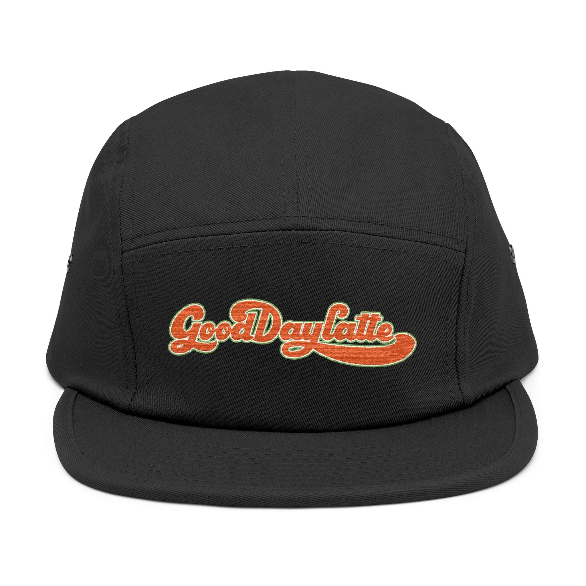 Embroidered 5-Panel Cap - Good Day Latte "Retro Script"