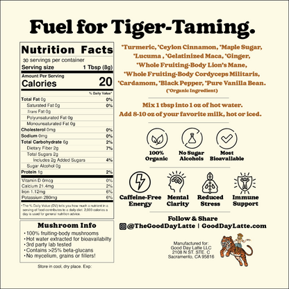 Functional Turmeric Latte Mix (30 Serving Bag)