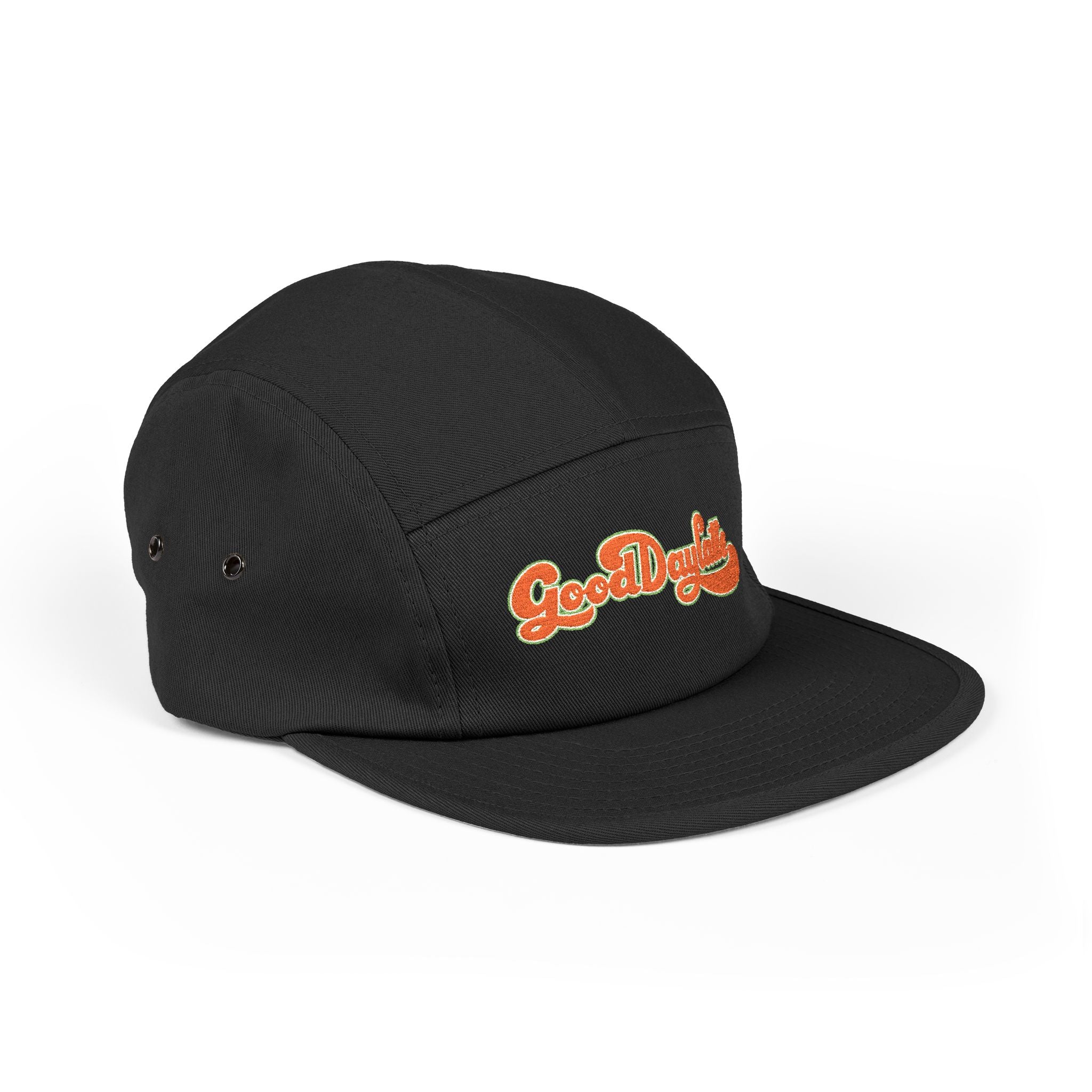 Embroidered 5-Panel Cap - Good Day Latte "Retro Script"
