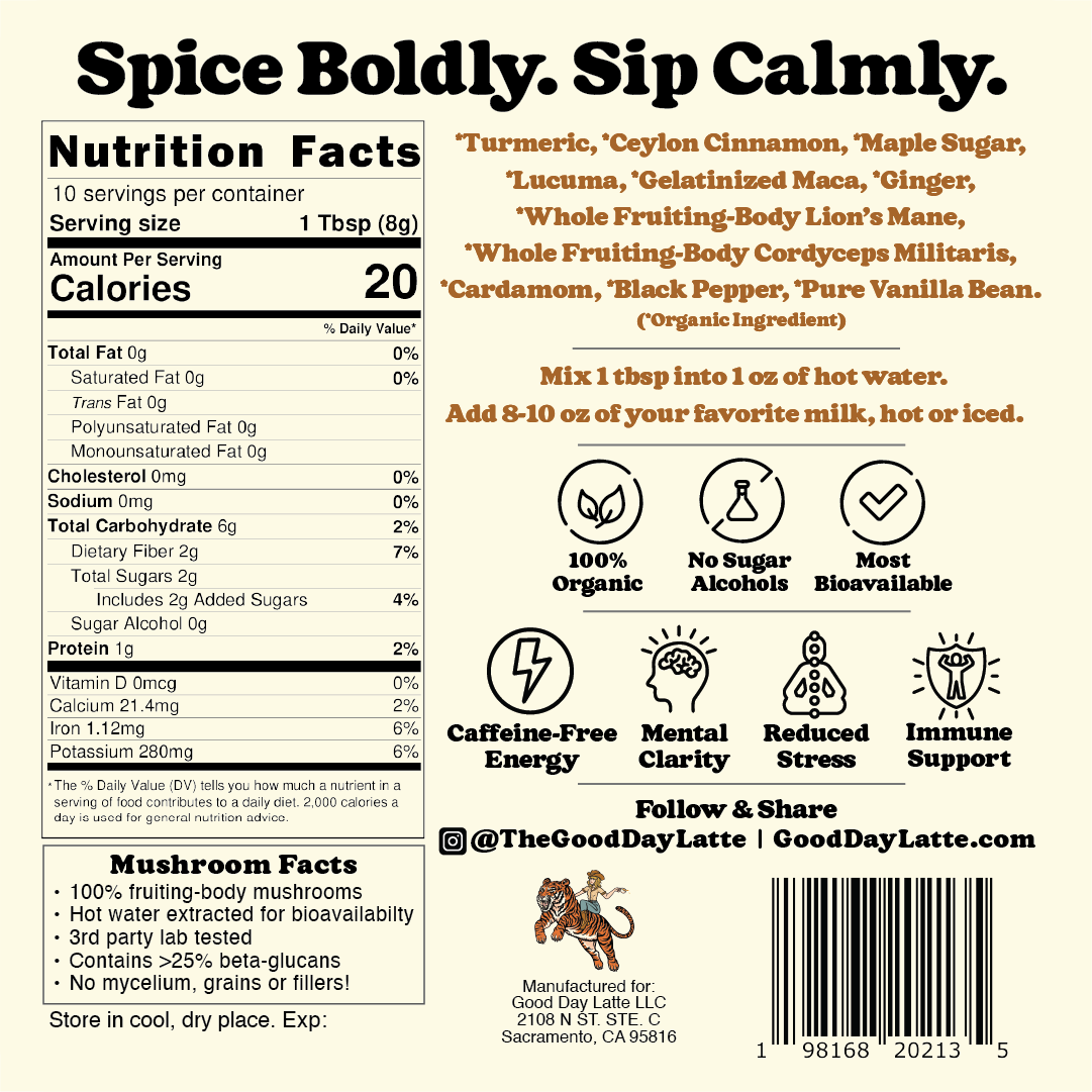Good Day Latte - Functional Turmeric Latte Mix